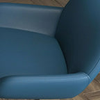 Minimalist Leather Swivel Bar Stools with Low Back for Kitchen