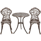 3 Pieces Outdoor Bistro Set Patio Furniture Set Table and Chairs Set