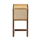 Helen Teak Wood & Rattan Side Table