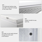 1.8 Cu.Ft Chest Freezer with Removable Basket, Bottom Drain, 7-Level Thermostat, Freestanding Design for Home and Apartment