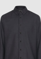 Chemise en flanelle de coton gris
