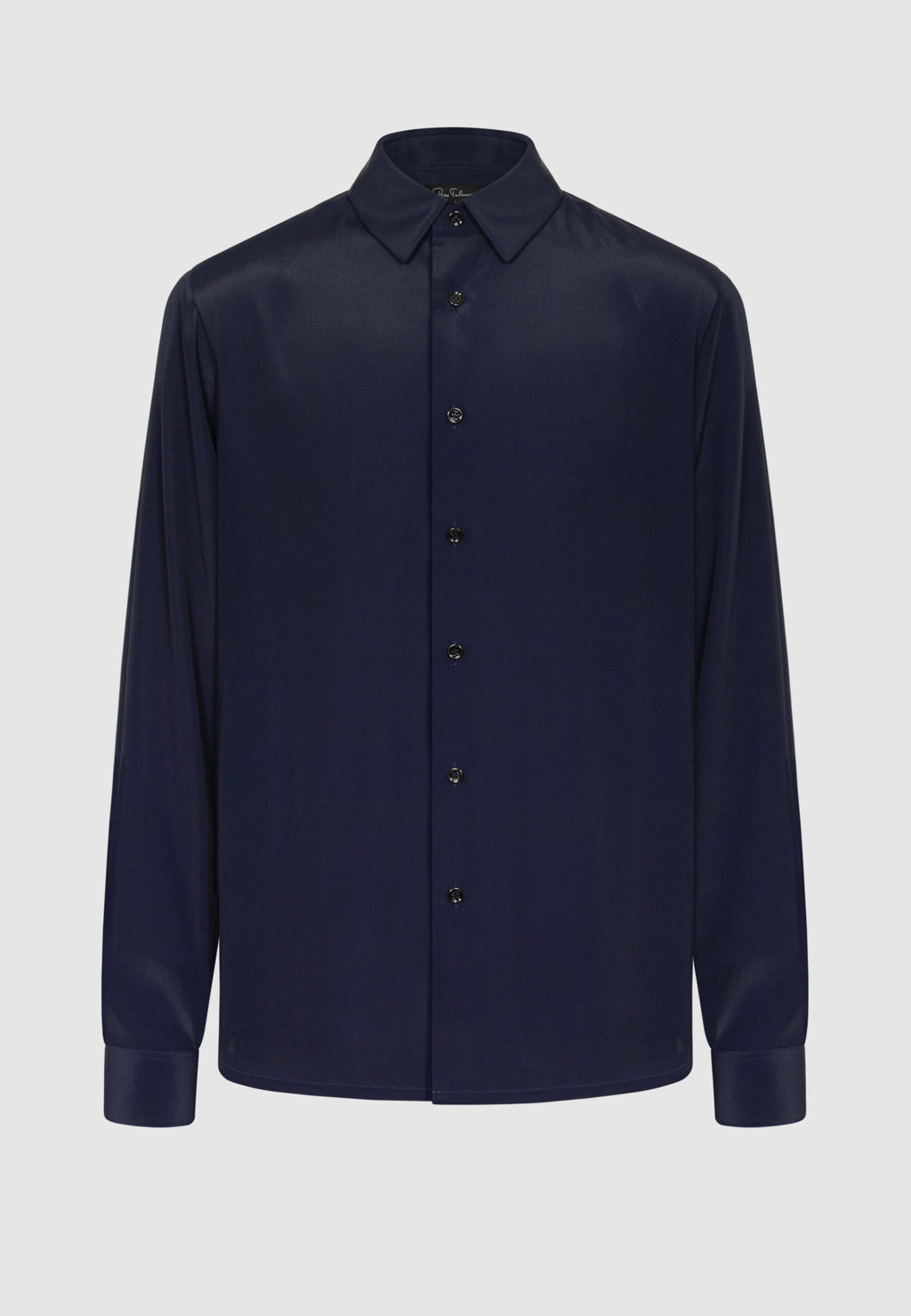 Chemise en crêpe fluide bleu marine
