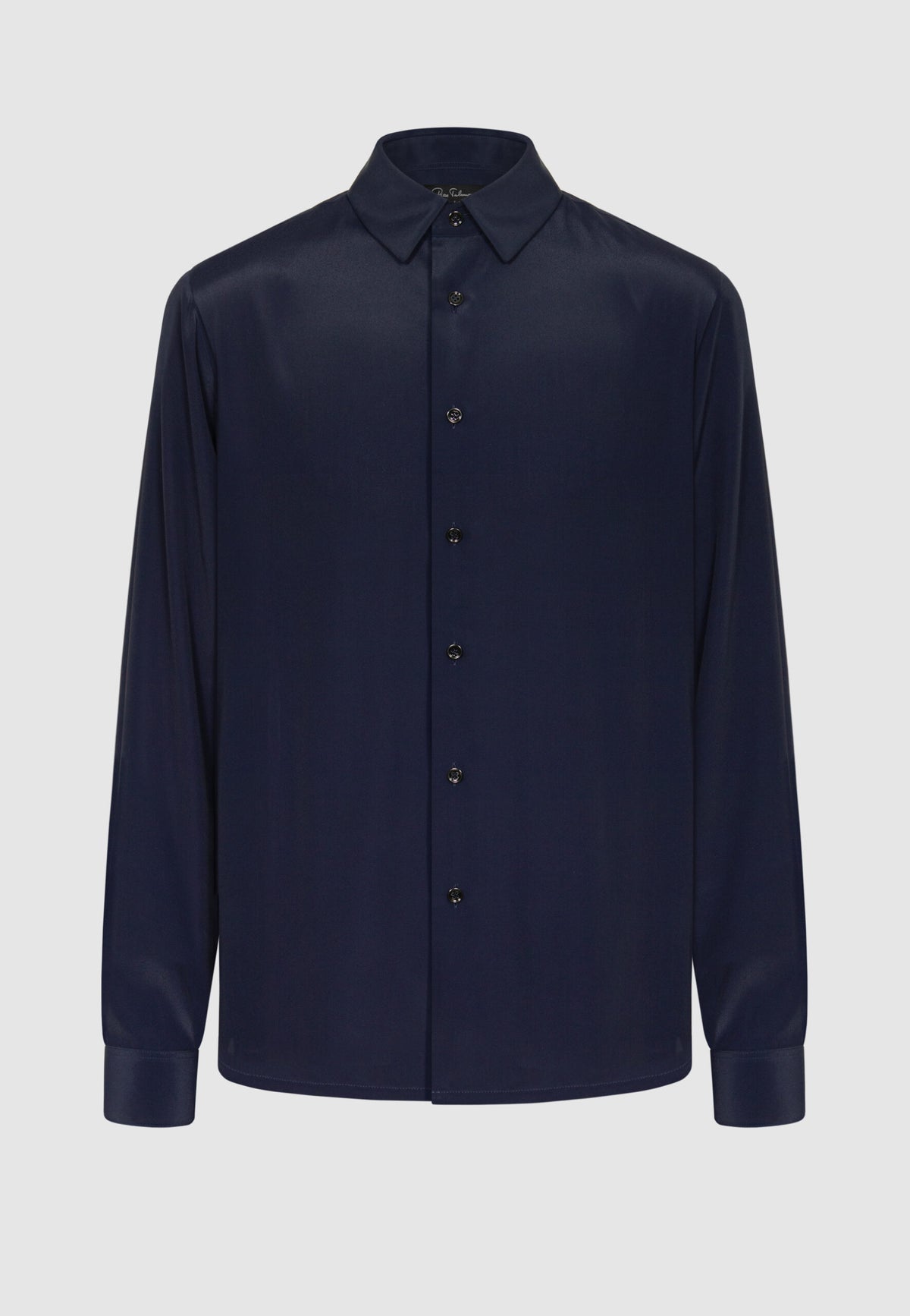 Chemise en crêpe fluide bleu marine