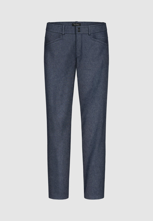 Jeans denim en coton stretch bleu