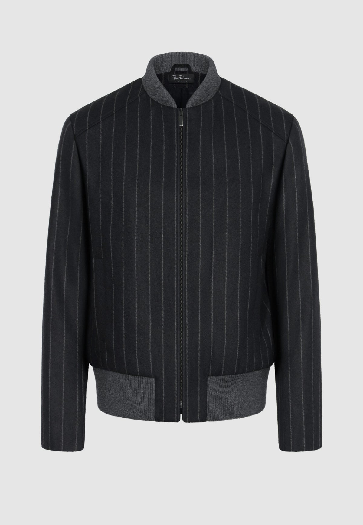 Blouson zippé noir à rayures tennis