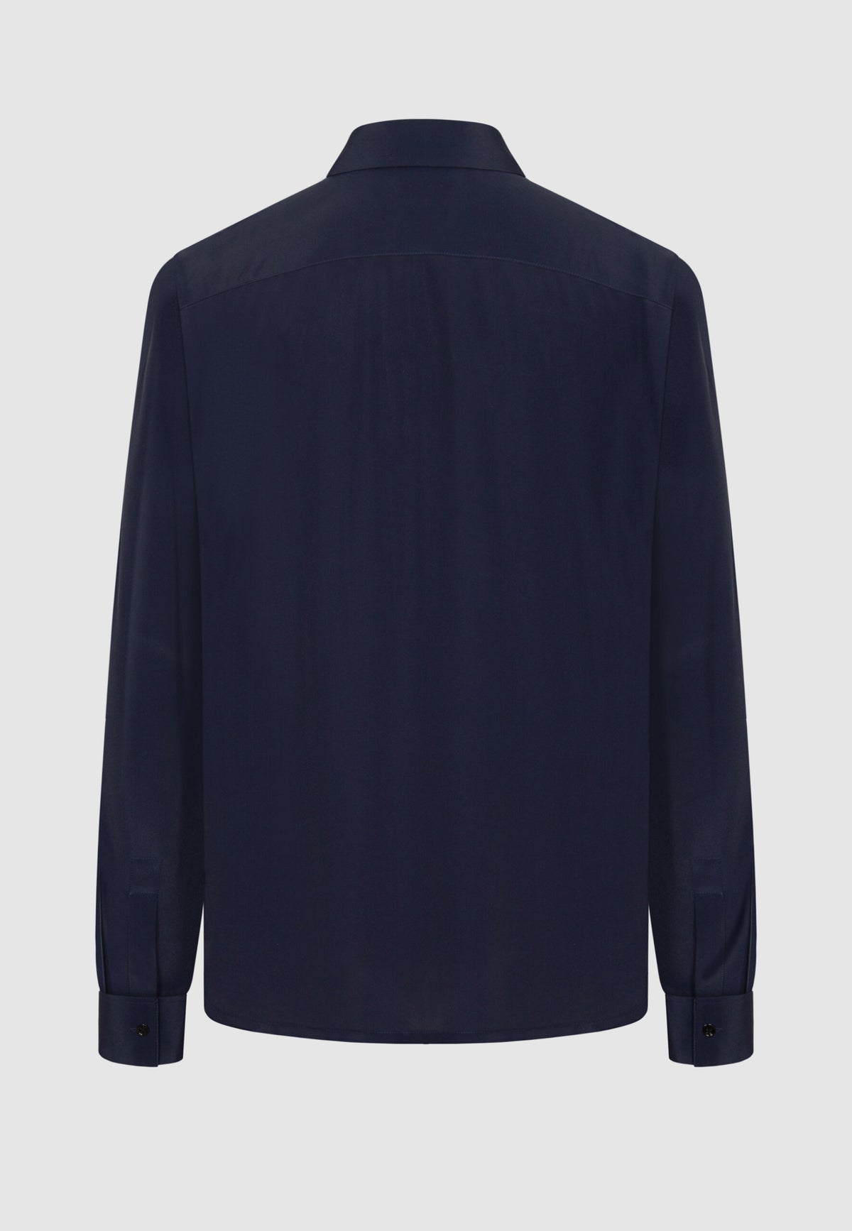 Chemise en crêpe fluide bleu marine
