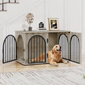 100cm Cage pour Chiens,Cage Chien de Taille Moyenne, Maisonnette pour Animaux,3 Portes, Porte arquée, 60 x 100 x 63 cm,Ivoire Clair