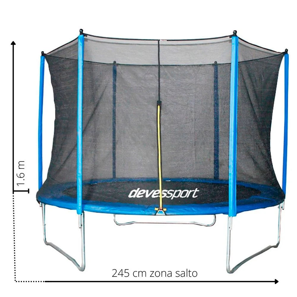 Cama Elástica Combo 245 Cm Con Red - Devessport