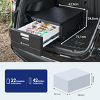 AAOBOSI 31L Tiroir Glaciere Electrique, Frigo Voiture avec APP, Réfrigérateur pour Camping-Car 12V/24V, -20℃ à 20℃ Glaciere a Compression pour Voiture, Camions, Caravanes, Bateaux, Camping et Voyages