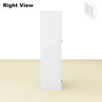Wardrobe Armoire Closet 59W Large Freestanding Wardrobe Cabinet White