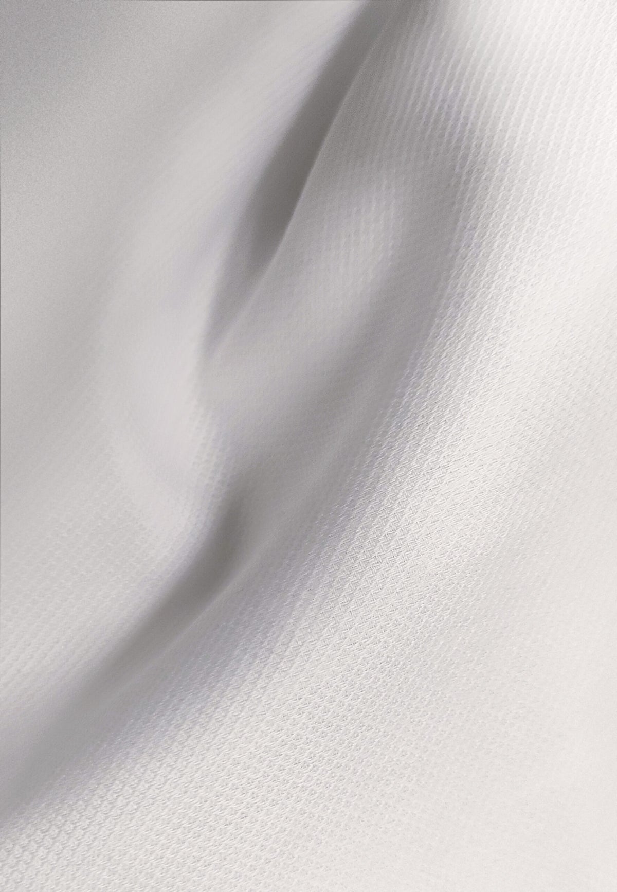 Chemise texturée à col souple en coton blanc