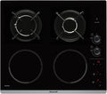 Brandt - BPI6413BM - Plaque Induction et Gaz - Table de Cuisson - Noir - 4 Foyers - 3400W Electrique et 4600 Gaz - Dimensions Encastrement : 56x49cm - 9 Positions par Foyer - Fabriqué en France(Default Title)