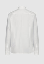 Chemise col français en popeline de coton blanc