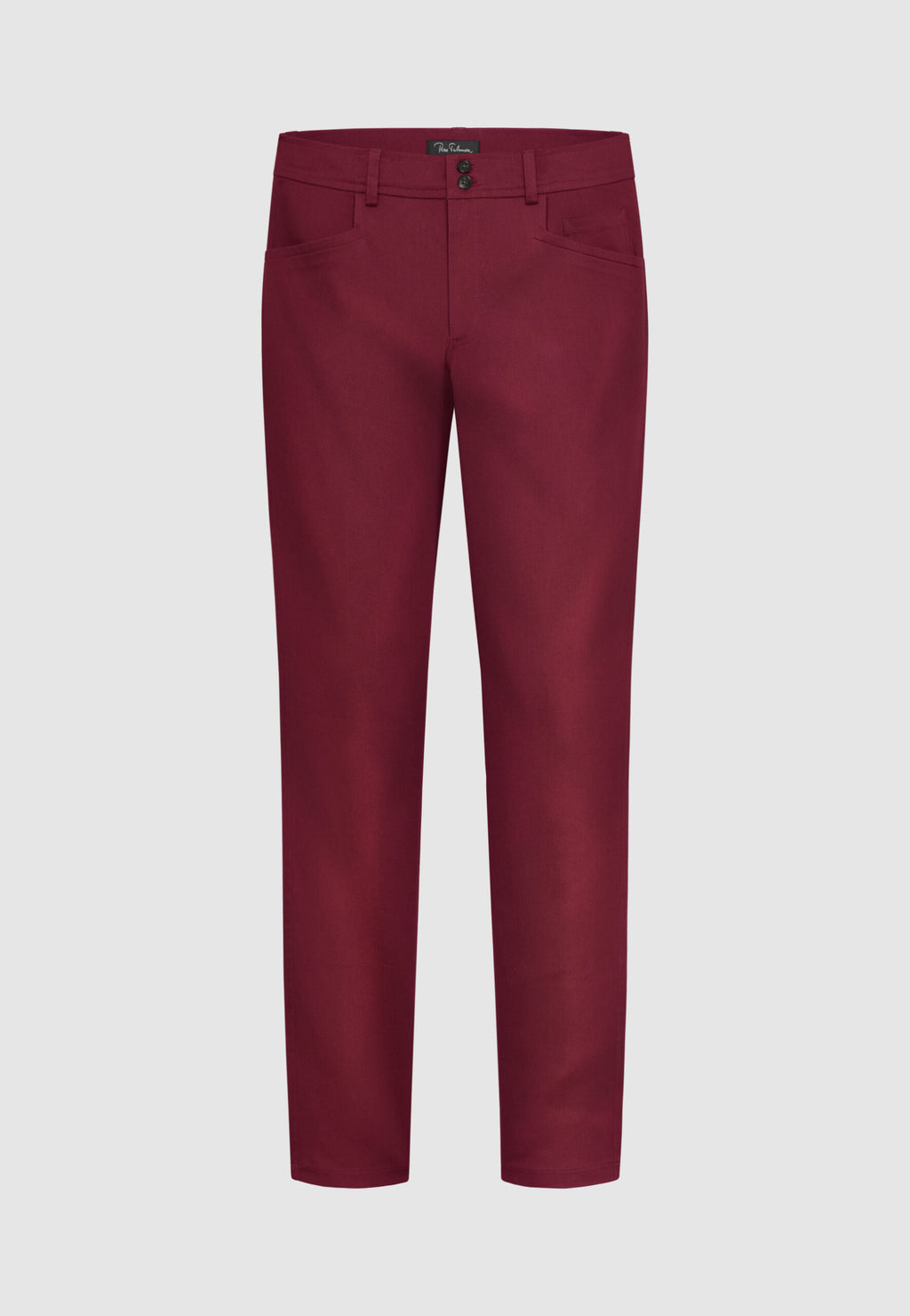 Pantalon chino en coton bordeaux