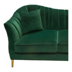 Bardhyl 3 Seater Fabric Sofa Green