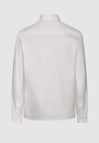 Chemise texturée à col tulipe en coton blanc