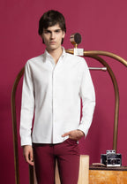 Pantalon chino en coton bordeaux