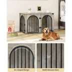 100cm Cage pour Chiens,Cage Chien de Taille Moyenne, Maisonnette pour Animaux,3 Portes, Porte arquée, 60 x 100 x 63 cm,Ivoire Clair