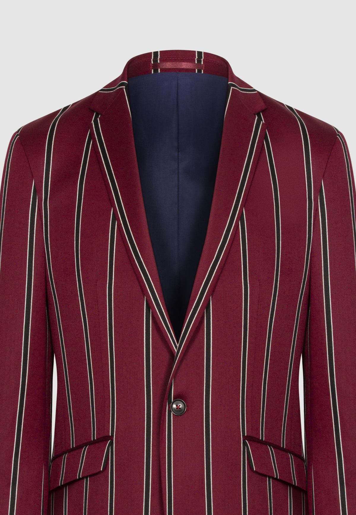 Veste coupe ajustée bordeaux à rayures régatta en laine et coton