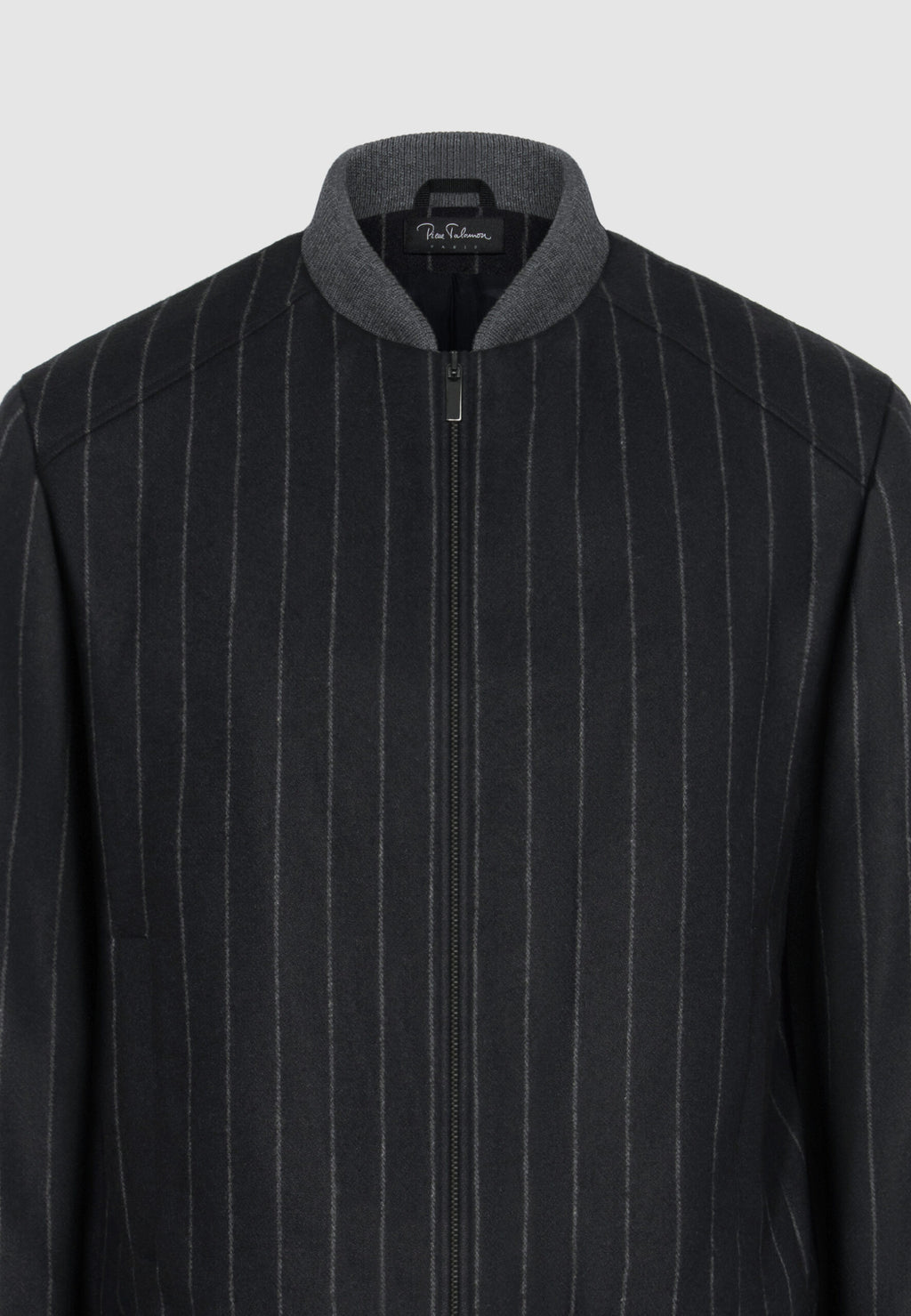 Blouson zippé noir à rayures tennis