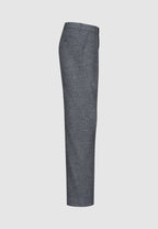 Pantalon à chevrons en laine et coton