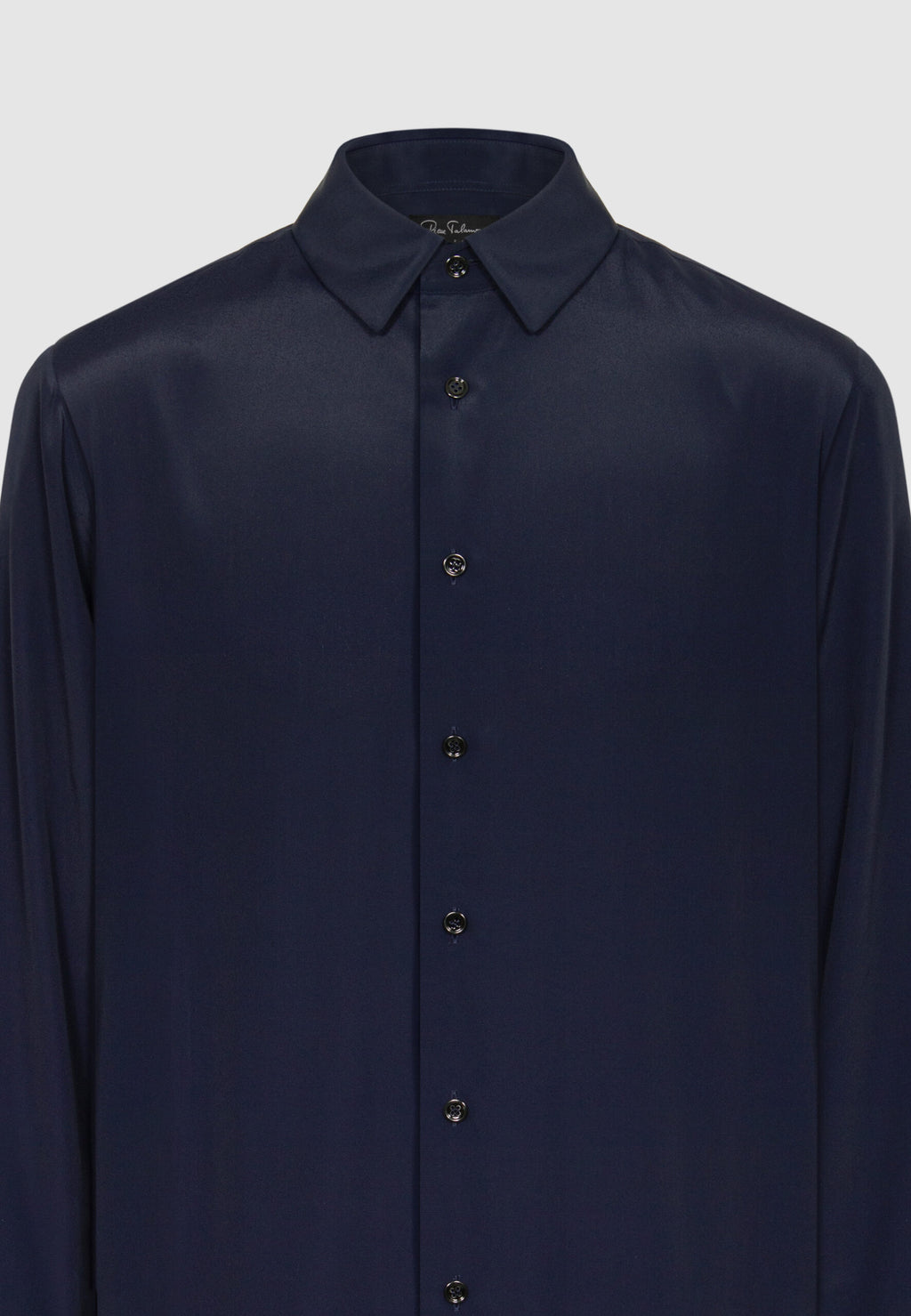 Chemise en crêpe fluide bleu marine