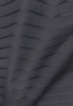 Chemise col montant en coton gris à rayures en relief