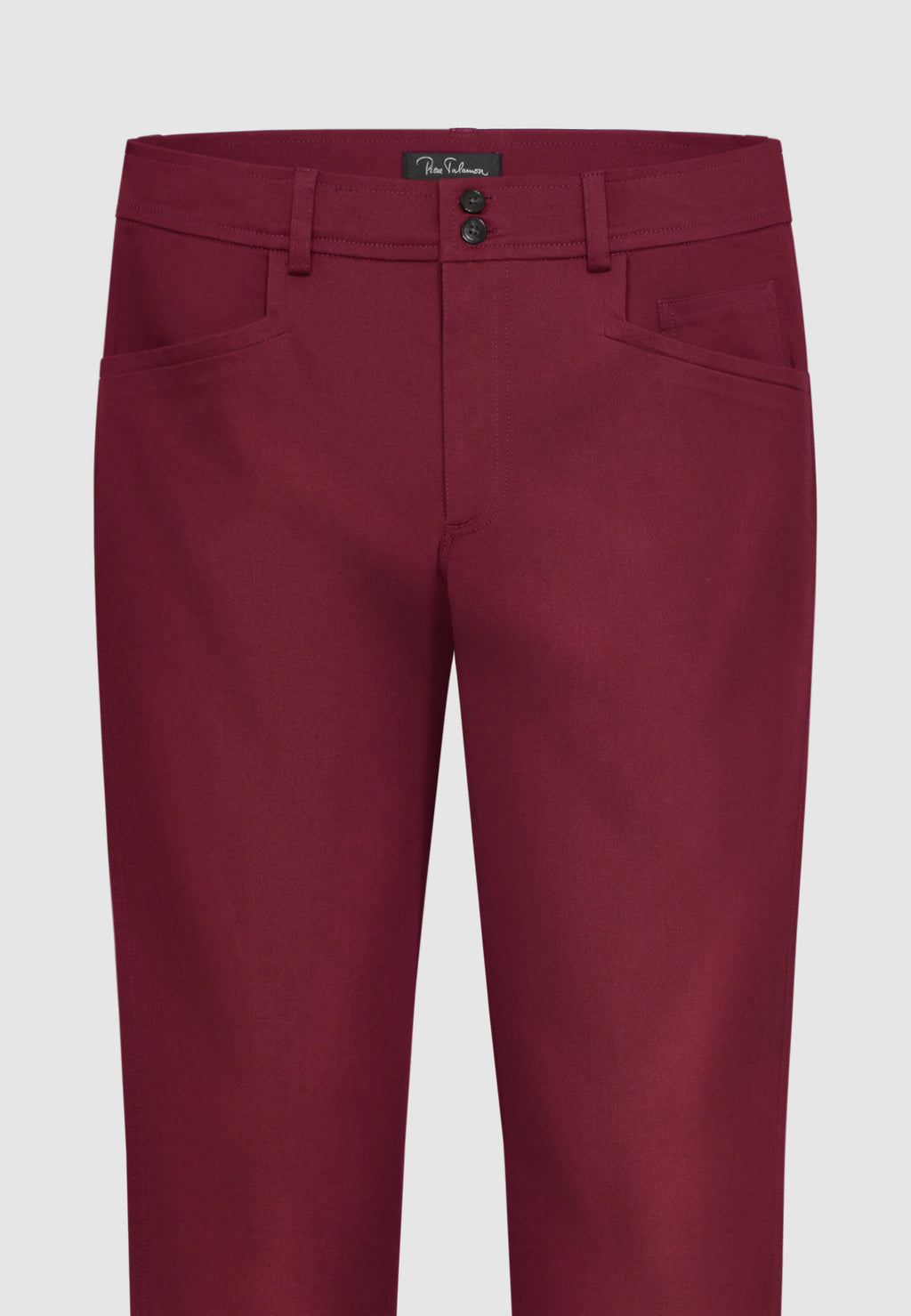 Pantalon chino en coton bordeaux