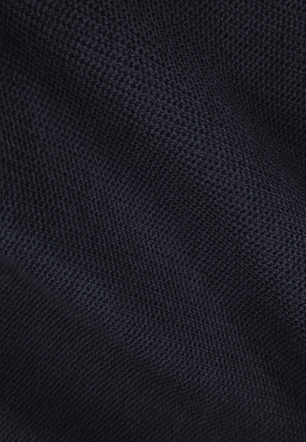 Veste à capuche bleu marine en laine et coton