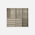 sweeek - Kit Dressing modulable 3 éléments MODULO. Naturel. 200 x 45 x 180 cm