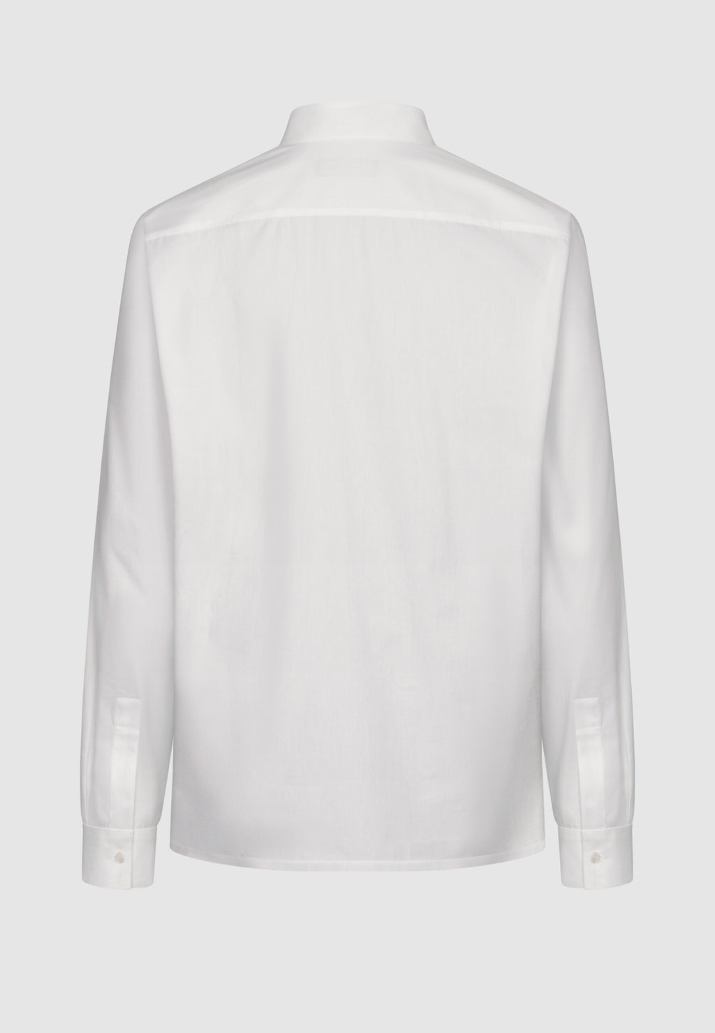 Chemise à col tulipe en popeline de coton blanc