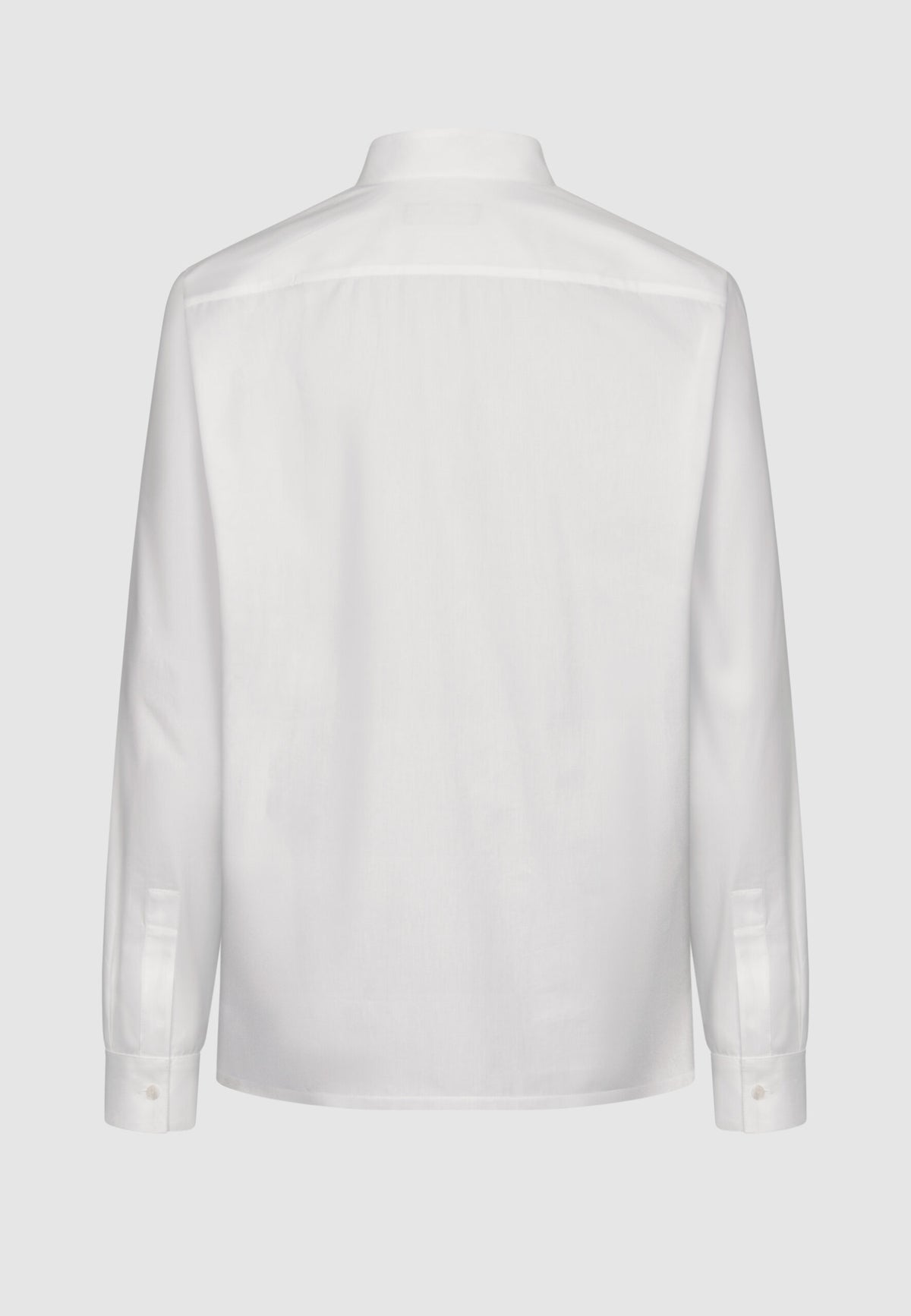 Chemise à col tulipe en popeline de coton blanc