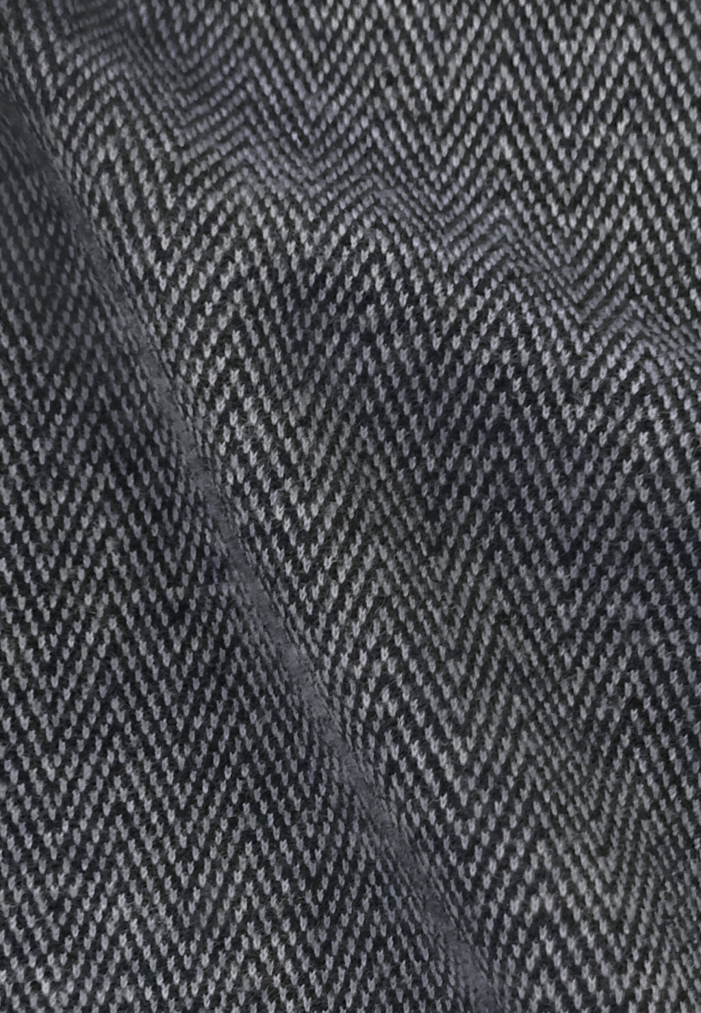 Veste à chevrons en laine et coton et col en maille